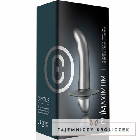 Climaximum Gratus - Wibrujący stymulator prostaty IPX7 silikonowy 10 trybow CLIMAXIMUM