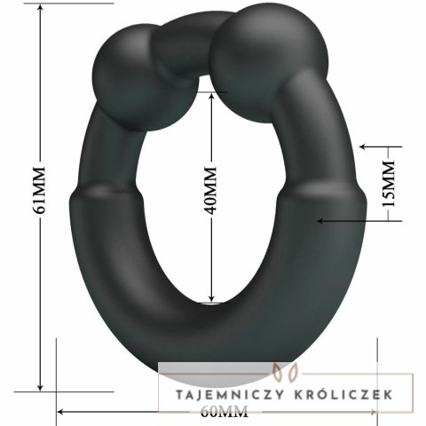 Crazy Bull Meco Model 15 - silikonowy pierścień regulowany czarny 61 mm CRAZY BULL