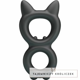Crazy Bull Toran Model 20 silikonowy podwojny pierścień regulowany czarny CRAZY BULL