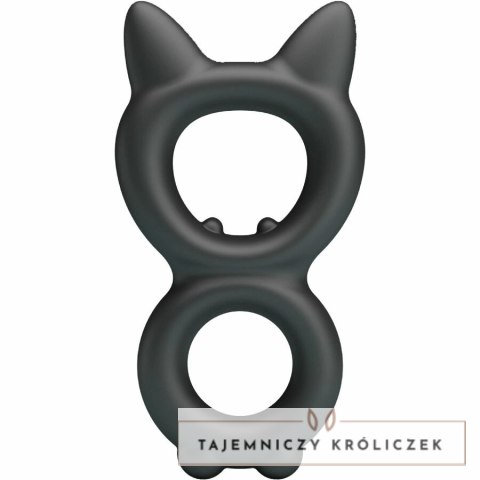 Crazy Bull Toran Model 20 silikonowy podwojny pierścień regulowany czarny CRAZY BULL