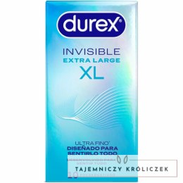 Durex Invisible XL 10 szt. - ultracienkie prezerwatywy, szerokość 57 mm Durex