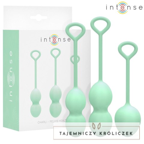 Intense Charli Jasnozielony - Zestaw 3 Piłek Kegla do Treningu Mięśni Miednicy INTENSE