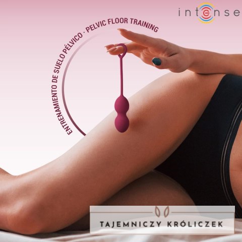 Intense Charli Zestaw Kul do Ćwiczeń Mięśni Kegla 3w1 Bordowy Silikon INTENSE