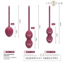 Intense Charli Zestaw Kul do Ćwiczeń Mięśni Kegla 3w1 Bordowy Silikon INTENSE