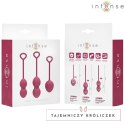 Intense Charli Zestaw Kul do Ćwiczeń Mięśni Kegla 3w1 Bordowy Silikon INTENSE