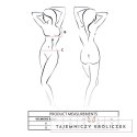 PASSION Velmore Body welurowe niebieskie S/M - koronkowe detale Passion