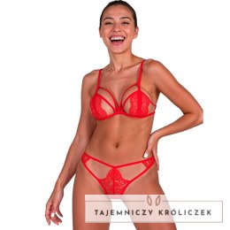 Passion Anuvera Fire Brick L/XL - Koronkowy komplet bielizny damskiej Passion