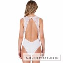 Passion Evalie Body White L/XL - Koronkowa Bielizna z Głębokim Dekoltem Passion