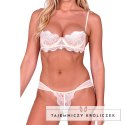 Passion Tivolea Misty Rose S/M - koronkowy komplet biustonosz i stringi Passion