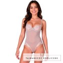 Passion ZOVEL Body jasnoszare S/M - elegancka koronka i siateczka Passion