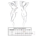 Passion ZOVEL Body jasnoszare S/M - elegancka koronka i siateczka Passion