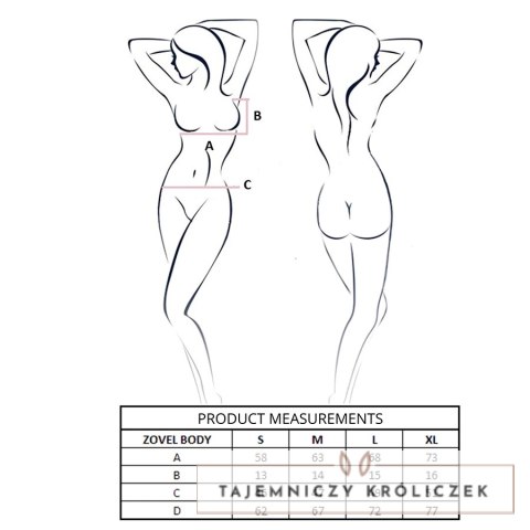 Passion ZOVEL Body jasnoszare S/M - elegancka koronka i siateczka Passion