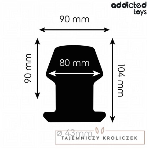 Addicted Toys Extreme Hollow Plug L silikonowy anatomiczny 10,4 cm ADDICTED