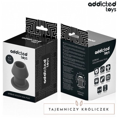 Addicted Toys Extreme Hollow Plug M silikonowy anatomiczny 8,7 cm ADDICTED