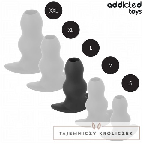 Addicted Toys Hollow Plug L silikonowy, anatomiczny, 11,1 cm ADDICTED