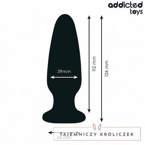 Addicted Toys Jeweled Plug L - silikonowy model z dekoracyjną podstawą 12,6 cm ADDICTED