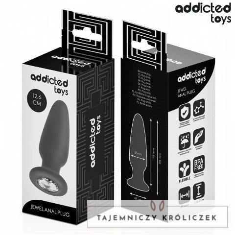 Addicted Toys Jeweled Plug L - silikonowy model z dekoracyjną podstawą 12,6 cm ADDICTED