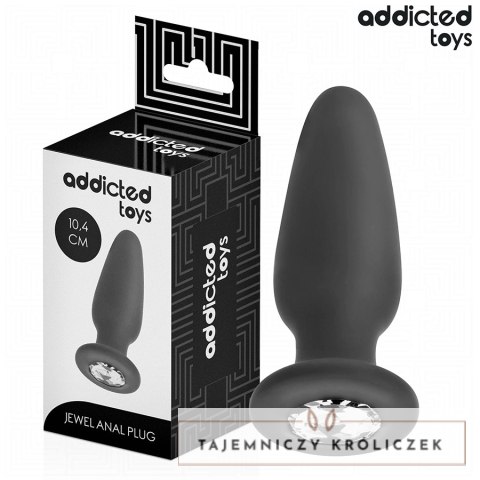 Addicted Toys Korek Anatomiczny z Ozdobą M 10,4 cm silikonowy ADDICTED