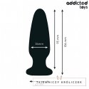Addicted Toys Korek Anatomiczny z Ozdobą M 10,4 cm silikonowy ADDICTED