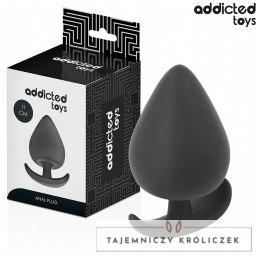 Addicted Toys Korek anatomiczny XXL 11 cm silikonowy, czarny ADDICTED