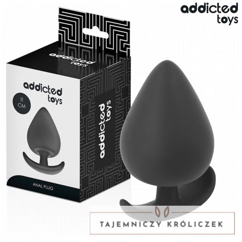Addicted Toys Korek anatomiczny XXL 11 cm silikonowy, czarny ADDICTED