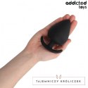 Addicted Toys Korek anatomiczny XXL 11 cm silikonowy, czarny ADDICTED