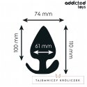 Addicted Toys Korek anatomiczny XXL 11 cm silikonowy, czarny ADDICTED