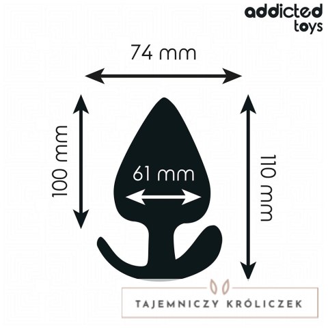Addicted Toys Korek anatomiczny XXL 11 cm silikonowy, czarny ADDICTED