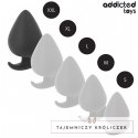 Addicted Toys Korek anatomiczny XXL 11 cm silikonowy, czarny ADDICTED
