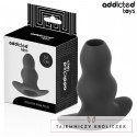 Addicted Toys Korek anatomiczny pusty M silikonowy 9,6 cm czarny ADDICTED