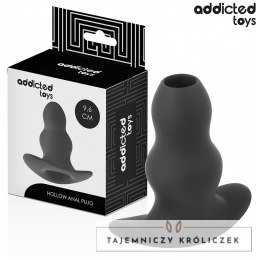 Addicted Toys Korek anatomiczny pusty M silikonowy 9,6 cm czarny ADDICTED