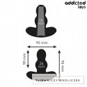 Addicted Toys Korek anatomiczny pusty M silikonowy 9,6 cm czarny ADDICTED