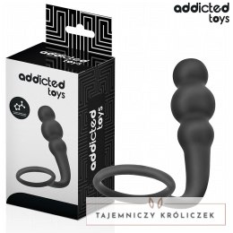 Addicted Toys Model 1 - anatomiczna zatyczka z pierścieniem, silikon medyczny ADDICTED