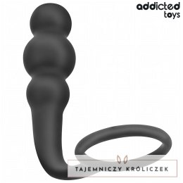 Addicted Toys Model 1 - anatomiczna zatyczka z pierścieniem, silikon medyczny ADDICTED