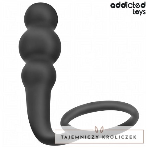 Addicted Toys Model 1 - anatomiczna zatyczka z pierścieniem, silikon medyczny ADDICTED