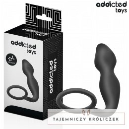Addicted Toys Model 2 - korek analny z pierścieniem, silikon medyczny, 197 mm ADDICTED