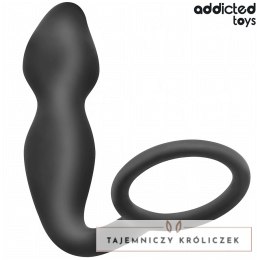 Addicted Toys Model 2 - korek analny z pierścieniem, silikon medyczny, 197 mm ADDICTED