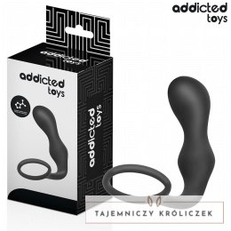 Addicted Toys Model 3 - silikonowy korek analny z uchwytem i pierścieniem ADDICTED