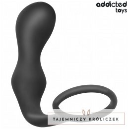 Addicted Toys Model 3 - silikonowy korek analny z uchwytem i pierścieniem ADDICTED