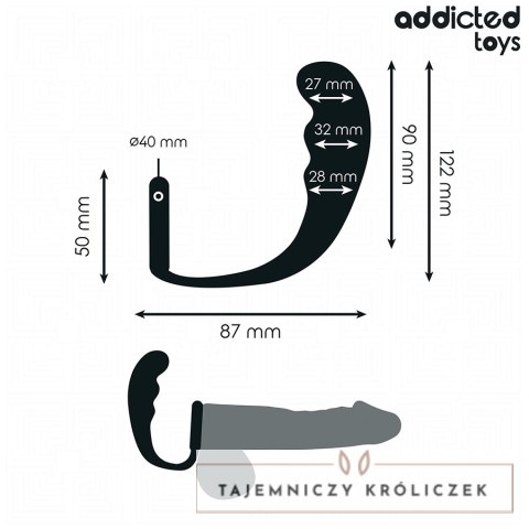 Addicted Toys Model 4 silikonowy korek anatomiczny z pierścieniem 204 mm ADDICTED