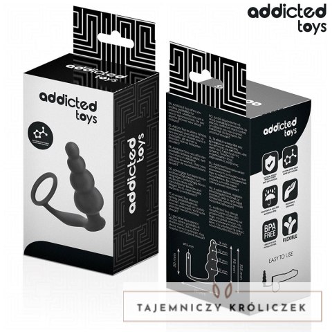 Addicted Toys Model 5 - Korek z pierścieniem, silikon medyczny, 235 mm ADDICTED