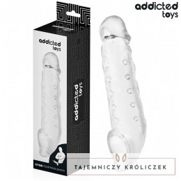 Addicted Toys Transparentna osłona intymna M 27 cm elastyczna ADDICTED