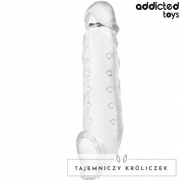 Addicted Toys Transparentna osłona intymna M 27 cm elastyczna ADDICTED