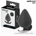 Addicted Toys Zatyczka anatomiczna silikonowa L 8 cm ergonomiczna podstawa ADDICTED