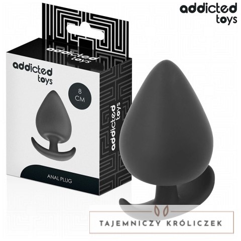 Addicted Toys Zatyczka anatomiczna silikonowa L 8 cm ergonomiczna podstawa ADDICTED