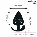 Addicted Toys Zatyczka anatomiczna silikonowa L 8 cm ergonomiczna podstawa ADDICTED