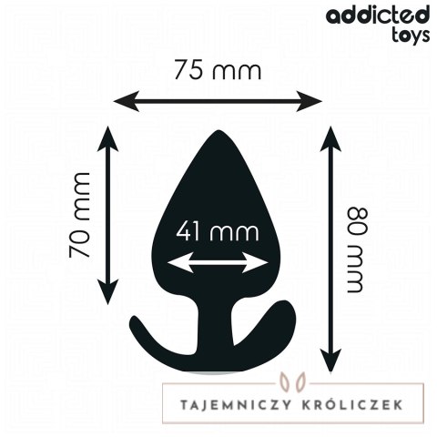 Addicted Toys Zatyczka anatomiczna silikonowa L 8 cm ergonomiczna podstawa ADDICTED