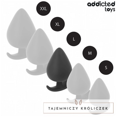 Addicted Toys Zatyczka anatomiczna silikonowa L 8 cm ergonomiczna podstawa ADDICTED