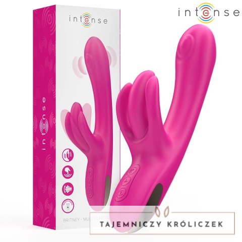 Intense Britney rożowy multifunkcyjny wibrator kroliczek 23 cm, 3 silniki INTENSE
