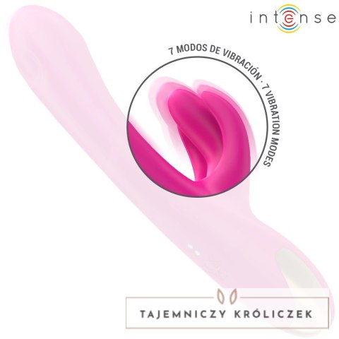 Intense Britney rożowy multifunkcyjny wibrator kroliczek 23 cm, 3 silniki INTENSE